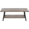 Mesa De Centro Gris Pardo Con Negro Con Estante De Almacenamiento 100 X 55 Cm Sala De Estar Estilo Industrial Carlin - Gris