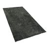 Alfombra Gris Oscuro 80 X 150 Cm Poliéster Hecho A Mano Pelo Largo Evren - Gris