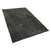 Alfombra Gris Oscuro 160 X 230 Cm Poliéster Hecho A Mano Pelo Largo Evren - Gris