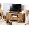 Soporte Para Tv De Madera Clara Para Tv De Hasta 65ʺ Unidad Multimedia Con 2 Gabinetes Y Cajones Agora - Madera Clara