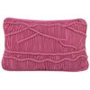 Cojín Decorativo De Algodón Rosa Macramé 30 X 50 Cm Cuerda Decoración Boho Retro Kiris - Rosa