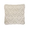 Cojín Decorativo De Algodón Beige Macramé 45 X 45 Cm Cuerda Boho Retro Esenkoy - Beige