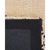 Alfombra De Poliéster Beige Negro 200 X 200 Cm Patrón Geométrico Moderno Mutki - Beige