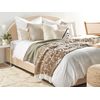 Manta De Algodón Beige Marrón 130 X 165 Cm Flecos Cama Boho Moderno Pazaryeri - Marrón