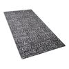 Alfombra De Viscosa Gris Y Plateado 80 X 150 Cm Para Salón Esel - Gris