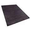 Alfombra De Viscosa Gris Oscuro 140 X 200 Cm Pelo Corto Sala De Estar Gesi Ii - Gris