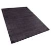 Alfombra De Viscosa Gris Oscuro 160 X 230 Cm Pelo Corto Sala De Estar Gesi Ii - Gris