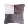 Cojín De Piel De Vaca Algodón Gris 45 X 45 Cm Patchwork Nelland - Gris