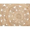 Alfombra De Yute Beige Redonda Para Salón Boho Ø 120 Cm Birecik - Beige