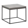 Mesa Auxiliar Gris Claro Negro 60 X 60 Cm Efecto Cemento Base De Metal Dorris - Gris