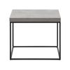 Mesa Auxiliar Gris Claro Negro 60 X 60 Cm Efecto Cemento Base De Metal Dorris - Gris