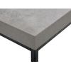 Mesa Auxiliar Gris Claro Negro 60 X 60 Cm Efecto Cemento Base De Metal Dorris - Gris