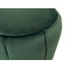 Puf Tapizado En Terciopelo Verde Con Base Dorada Ø 43 X 37 Cm Reposapiés Glamour Irving - Verde