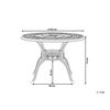 Mesa De Jardín De Aluminio Marrón Redonda Ø 102 Cm Estilo Retro Salento - Marrón