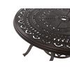 Mesa De Jardín De Aluminio Marrón Redonda Ø 102 Cm Estilo Retro Salento - Marrón