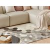 Alfombra De Piel De Vaca Gris 140 X 200 Cm Estilo Patchwork Patrón Geométrico Sason - Multicolor