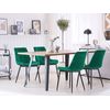 Conjunto De 2 Sillas De Comedor De Terciopelo Verde Melrose