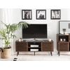 Mueble Para Tv Con Acabado En Madera Oscura Aparador Soporte Para Tv De Hasta 63ʺ Puertas Corredizas Con Listones Perth - Madera Oscura