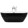 Bañera Independiente De Acrílico Sanitario Blanco Individual 170 X 79 Cm Diseño Moderno Ovalado Carrera - Negro