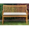 Cojín De Asiento Para Exterior Colchón Para Banco Resistente Al Agua Poliéster Gris Pardo 112 X 54 Cm Jardín Vivara - Beige