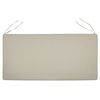 Cojín De Asiento Para Exterior Colchón Para Banco Resistente Al Agua Poliéster Gris Pardo 112 X 54 Cm Jardín Vivara - Beige