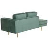 Chaise Longue Tapizado En Terciopelo Verde Menta Versión Derecha Patas De Metal Diseño Moderno Miramas - Verde