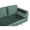 Chaise Longue Tapizado En Terciopelo Verde Menta Versión Derecha Patas De Metal Diseño Moderno Miramas - Verde