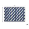 Alfombra De Exterior De Materiales Sintéticos Azul Marino Rectangular 120 X 180 Cm Zig Zag Sirsa - Azul