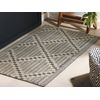 Alfombra De Exterior Gris Pardo De Tejido Jacquard 60 X 105 Cm Jalna - Marrón