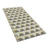 Alfombra De Exterior De Material Sintético Gris Y Amarillo Rectangular 60 X 105 Cm Patrón De Triángulos Hisar - Gris