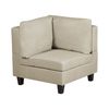 Módulo Esquinero De 1 Plaza Sillón Tapizado De Tela Beige Acolchado Sala De Estar Moderno Fevik - Beige