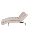 Chaise Longue Reclinable De Terciopelo Beige Loiret