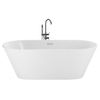 Bañera De Acrílico Blanco Plateado 160 Cm Sanitario Independiente Moderno Havana - Blanco