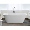 Bañera De Acrílico Blanco Plateado 160 Cm Sanitario Independiente Moderno Havana - Blanco