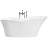 Bañera Independiente Acrílico Sanitario Blanco Brillante Ovalada 170 X 80 Cm Minimalista Moderno Dulcina - Blanco