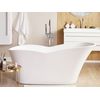 Bañera Independiente Acrílico Sanitario Blanco Brillante Ovalada 170 X 80 Cm Minimalista Moderno Dulcina - Blanco