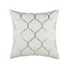 Conjunto De 2 Cojines Decorativos Blanco Patrón De Trébol Marroquí 45 X 45 Cm Glamour Alyssum - Blanco