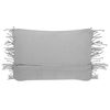 Conjunto De Cojines Decorativos De Algodón Macramé Gris 30 X 45 Cm Con Borlas Cuerda Decoración Boho Retro Kirikkale - Gris