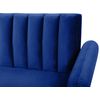 Sofá Cama 3 Plazas De Terciopelo Azul Marino Convertible Dormitorio Vimmerby - Azul