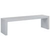 Banco De Jardín 3 Plazas De Cemento Reforzado Metal Blanco 40 X 150 X 40 Cm Exterior Taranto - Blanco