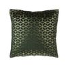 Conjunto De Cojines Decorativos En Terciopelo Verde Con Patrón Geométrico 45 X 45 Cm Accesorio De Decoración Minimalista Celosia - Verde