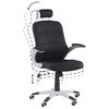 Silla De Oficina Giratoria Ergonómica Con Malla Negra Altura Ajustable Con Elevador De Gas Con Ruedas Estilo Moderno Premier - Negro