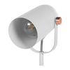 Lámpara De Mesa De Metal Blanca 48 Cm Pantalla Con Foco Ajustable Estilo Industrial Tyria - Blanco