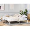 Cama De Metal Blanco 80-160 X 200 Cm Con Somier Extensible Estilo Moderno Tulle - Blanco