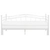 Cama De Metal Blanco 80-160 X 200 Cm Con Somier Extensible Estilo Moderno Tulle - Blanco