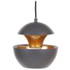 Lámpara De Techo De Metal Negro Y Dorado Diseño Moderno Para Salón Y Cocina Bojana - Negro