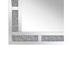 Espejo Colgante De Pared Rectangular Plateado 60 X 90 Cm Decoración Moderna Glamour Avrille - Plateado