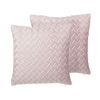 Conjunto De Cojines Decorativos Trenzados Rosa 45 X 45 Cm Decoración Moderna Glamour Tithonia - Rosa