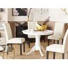 Conjunto De 2 Sillas De Comedor Tapizadas En Tela Crema Glam Diseño Moderno Patas De Madera Negras Velva - Beige