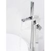 Grifo Mono Mando De Baño Plateado Cromo Independiente 118 Cm Accesorios De Baño Modernos Boyoma - Plateado